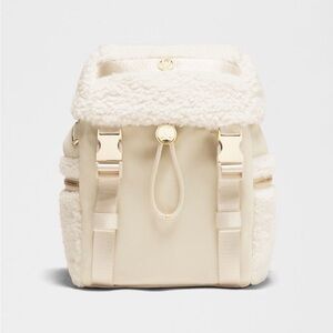Lululemon Athletica wanderlust Mini 3L Beige Backpack Fleece